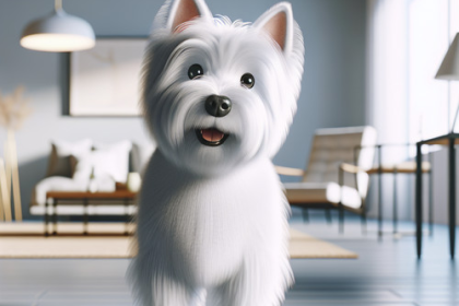 An image illustrating Cuánto mide un Westie adulto y cómo se adapta a hogares chilenos