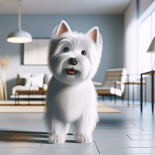 An image illustrating Cuánto mide un Westie adulto y cómo se adapta a hogares chilenos