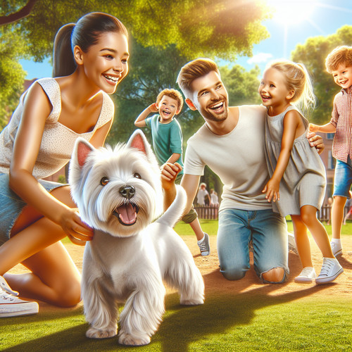 An image illustrating Por qué los Westies son tan populares entre familias jóvenes